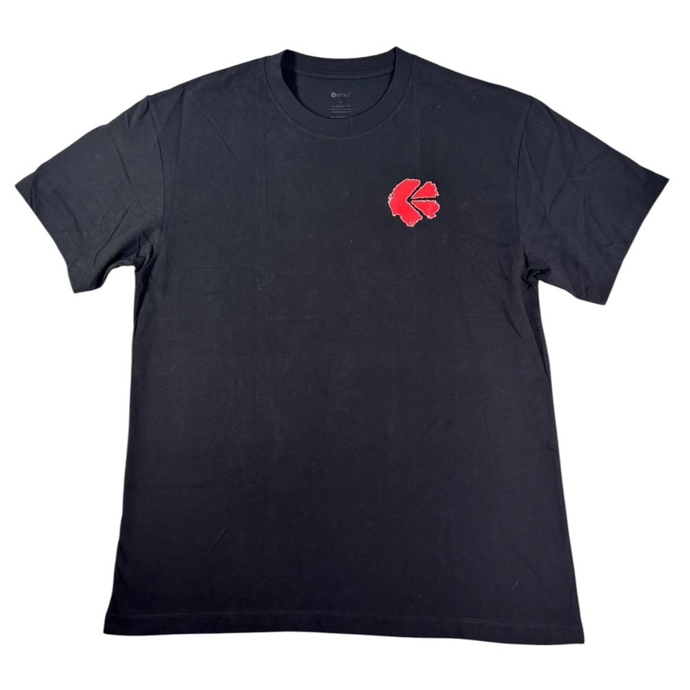 Ethika Mens Tiger Dragon Graphic‎ T-Shirt Black Large Classic Fit Short Sleeve